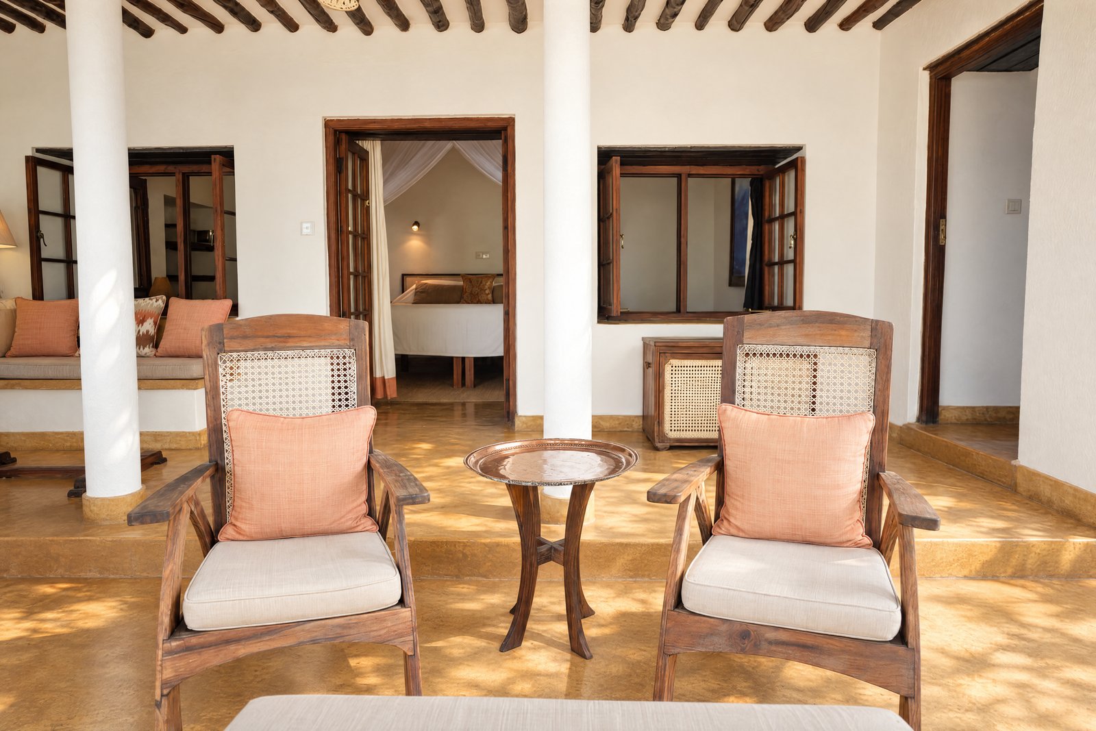 Private veranda with both chairs