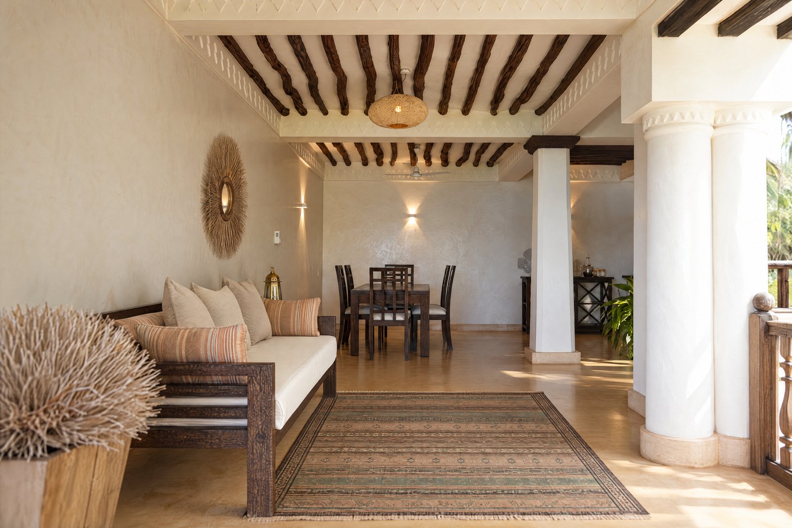 House living room toward the dining table