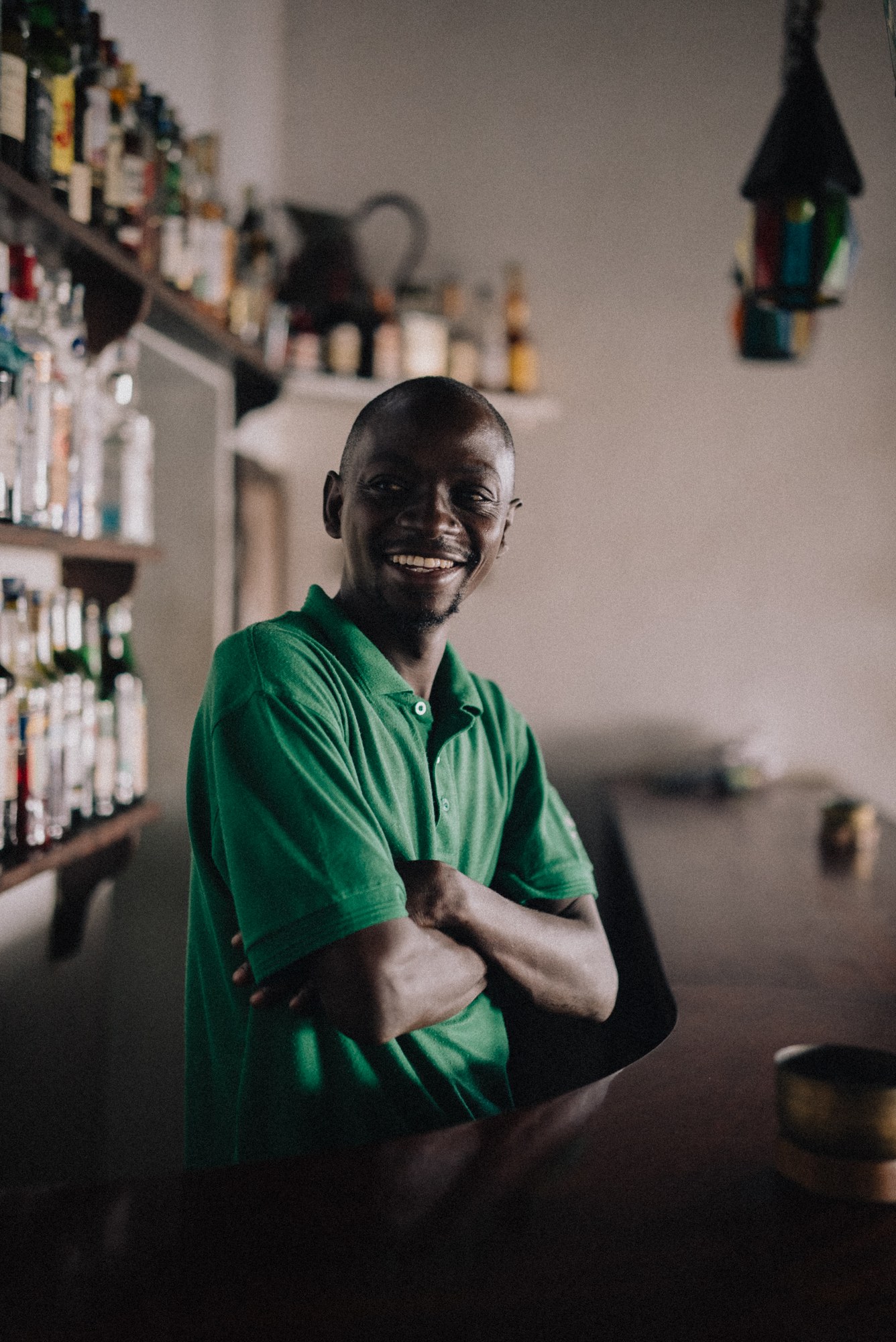 Portrait behind the bar