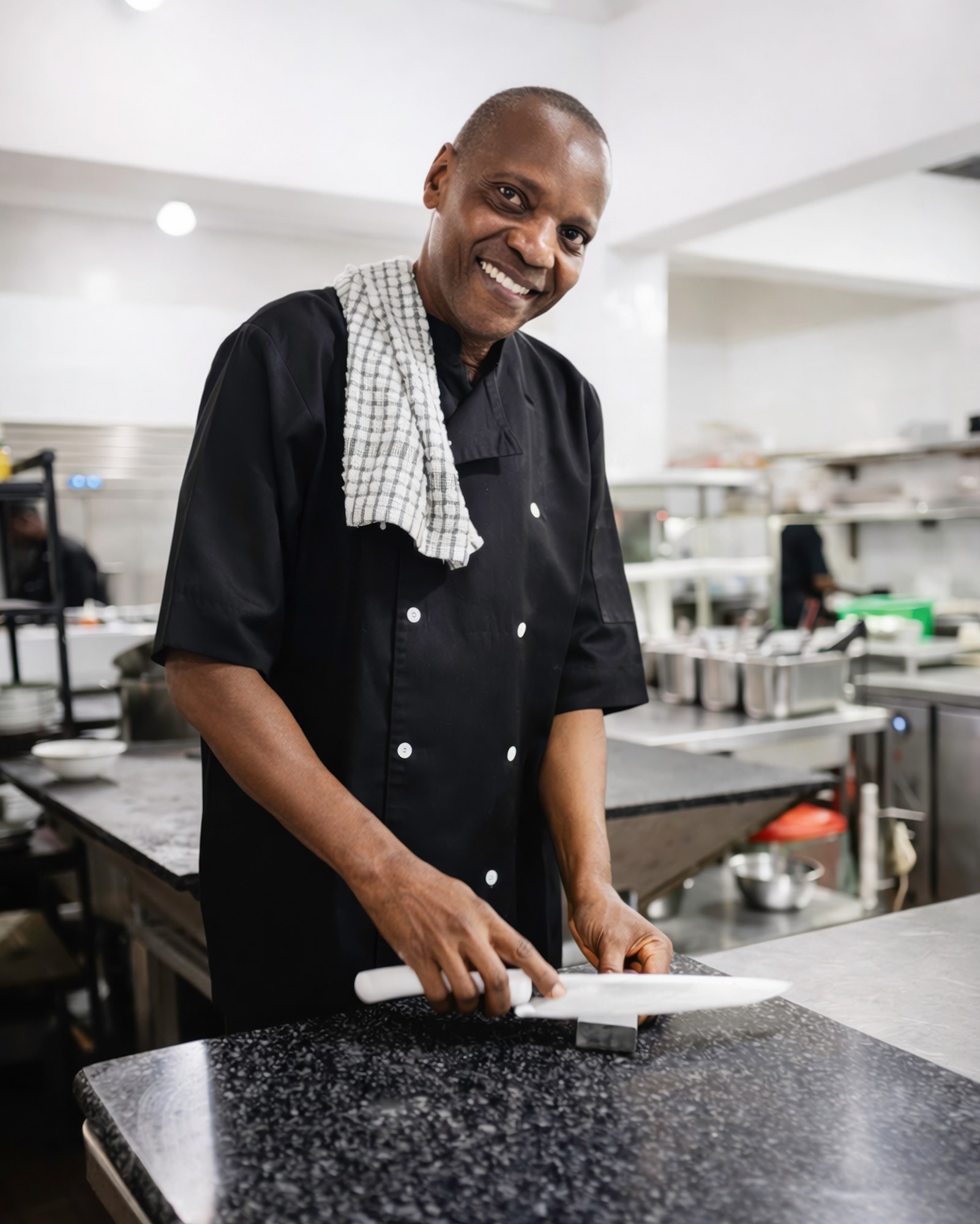 Portrait in the hotel kitchen
