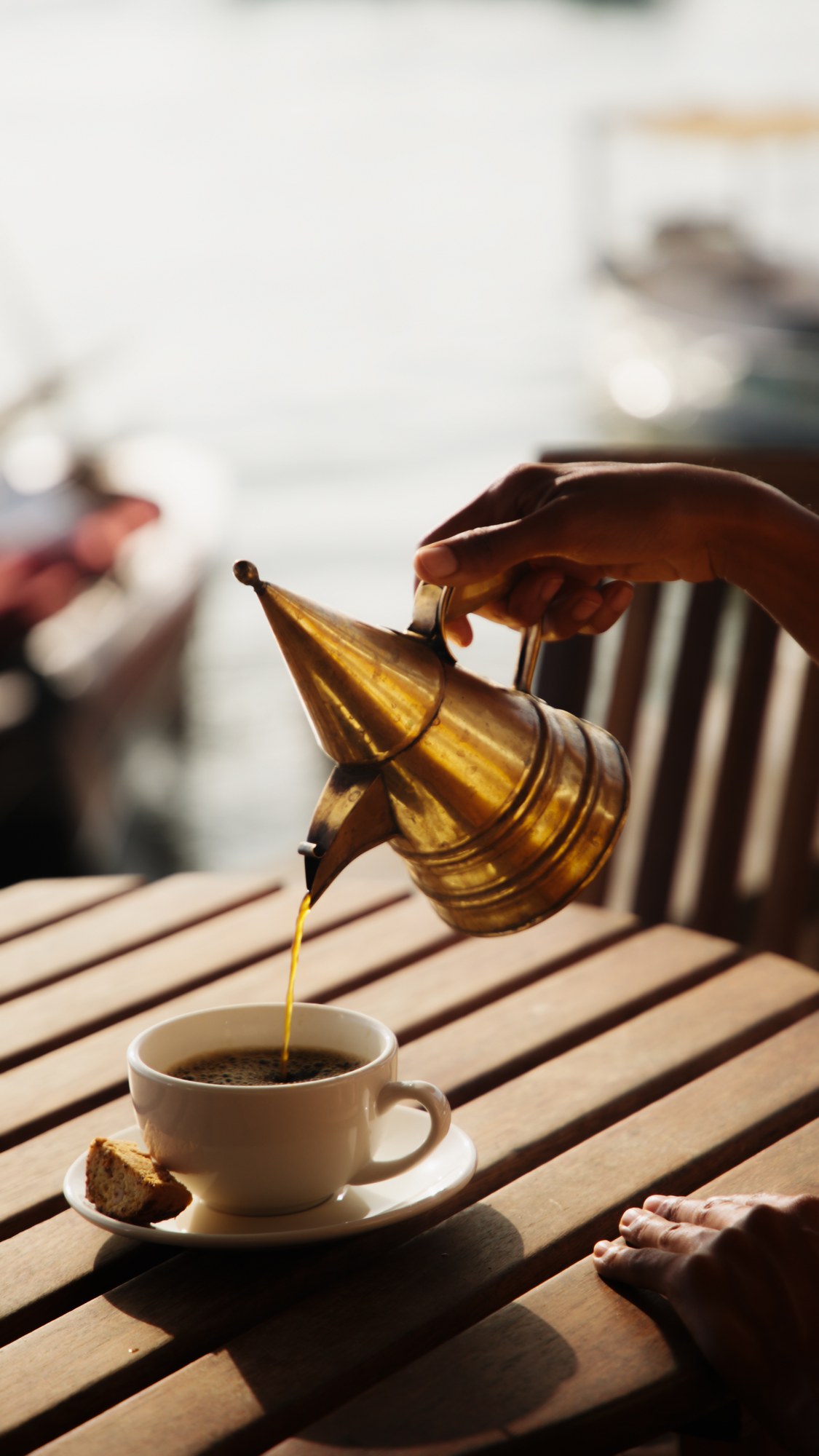A drink in the afternoon light
