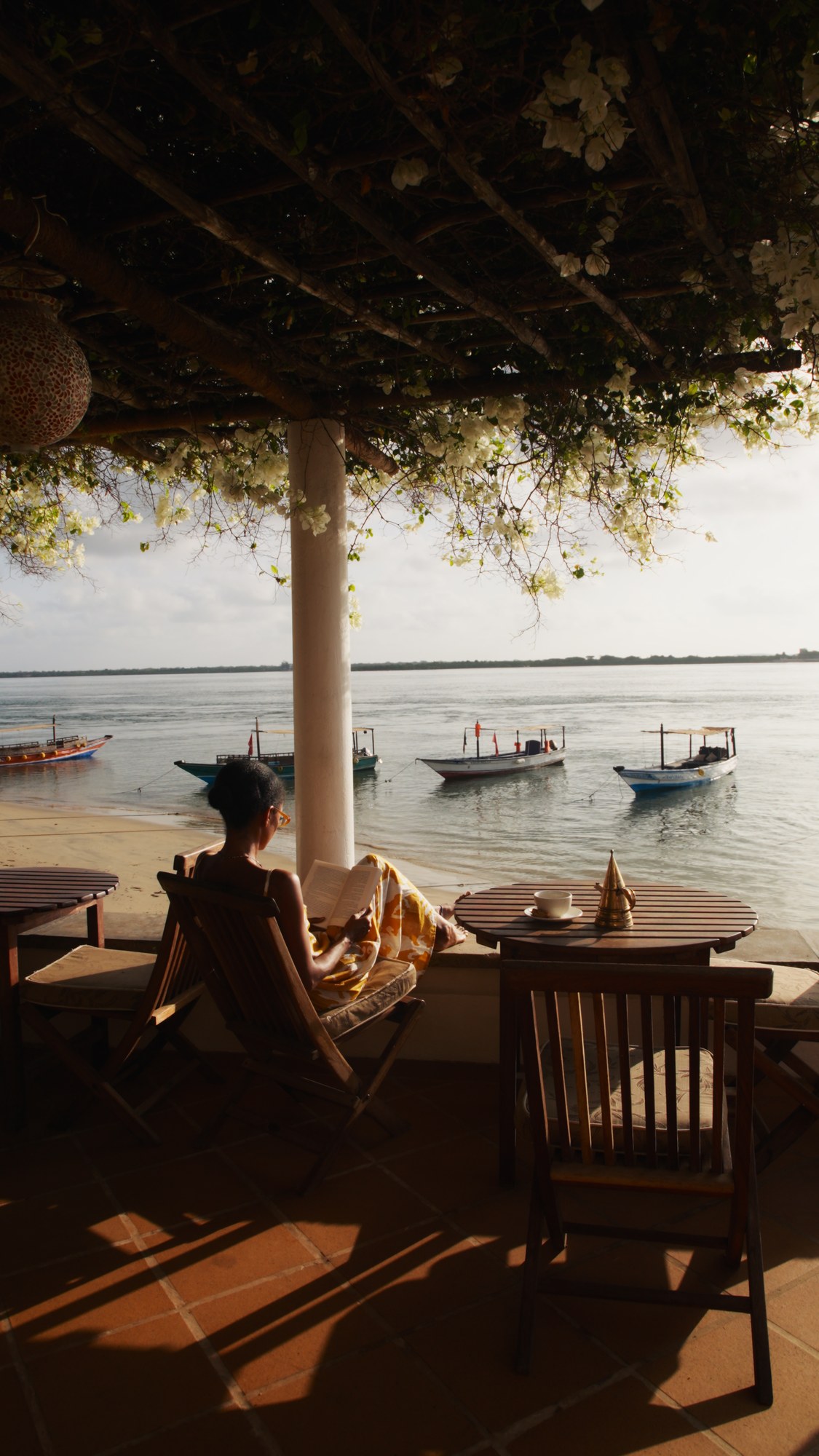 An afternoon on the seafront terrace