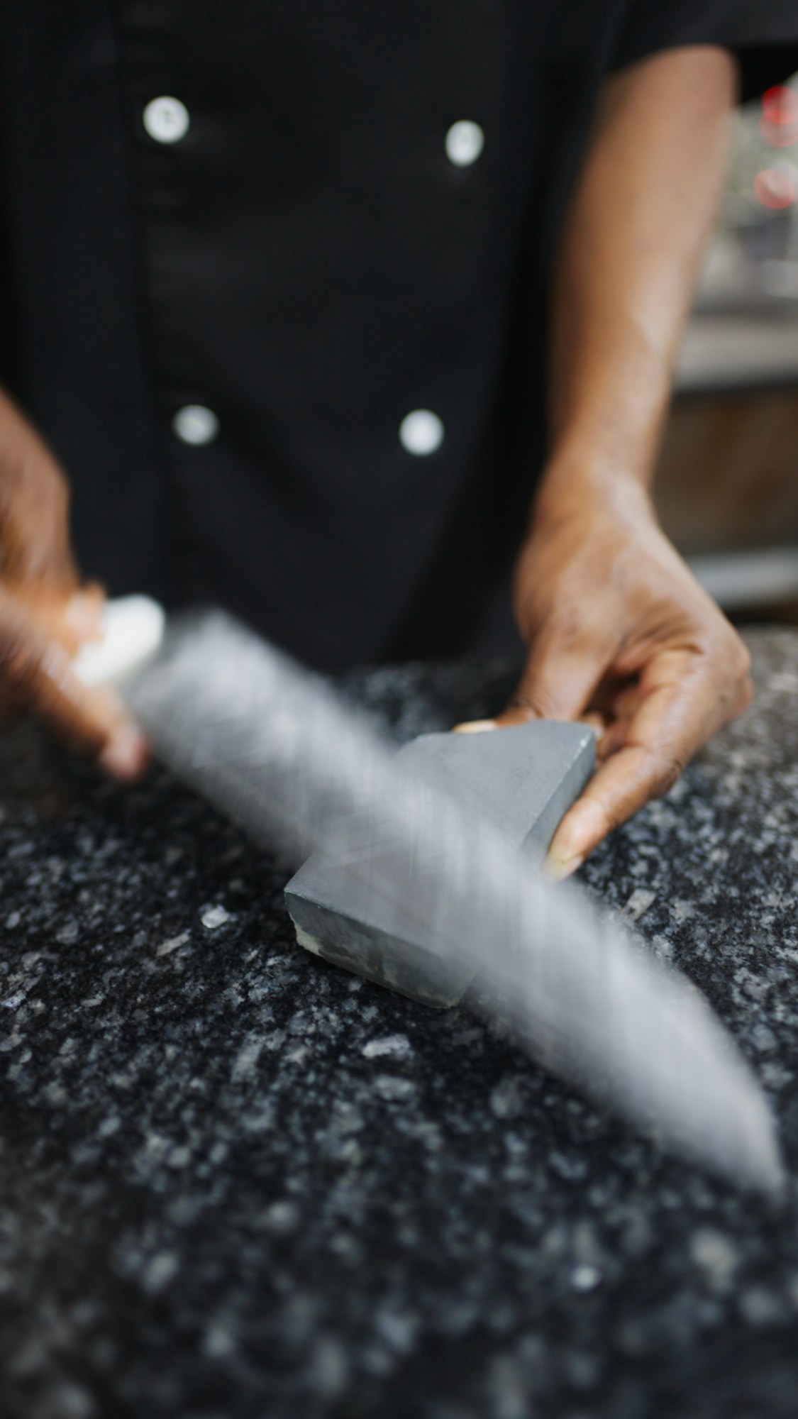 Chef at work — close detail