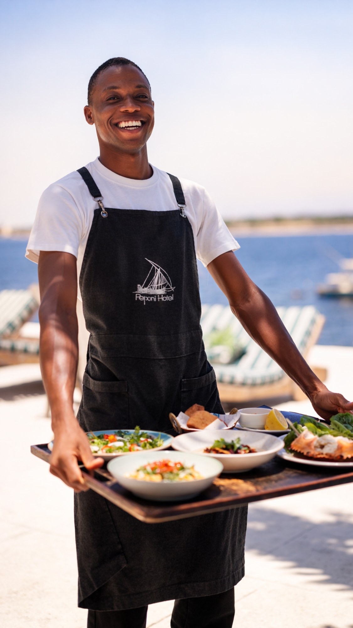 Lunch served by the water