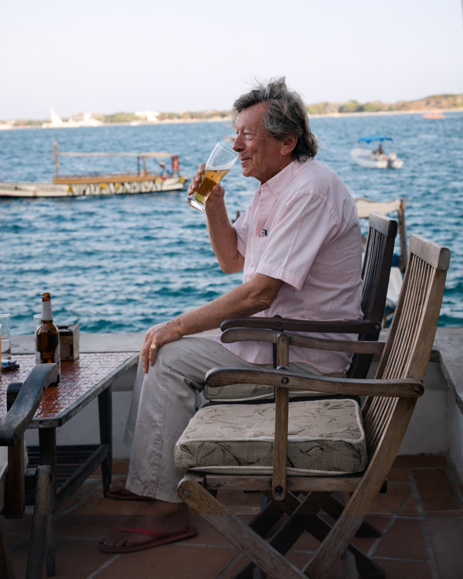A drink beside the channel