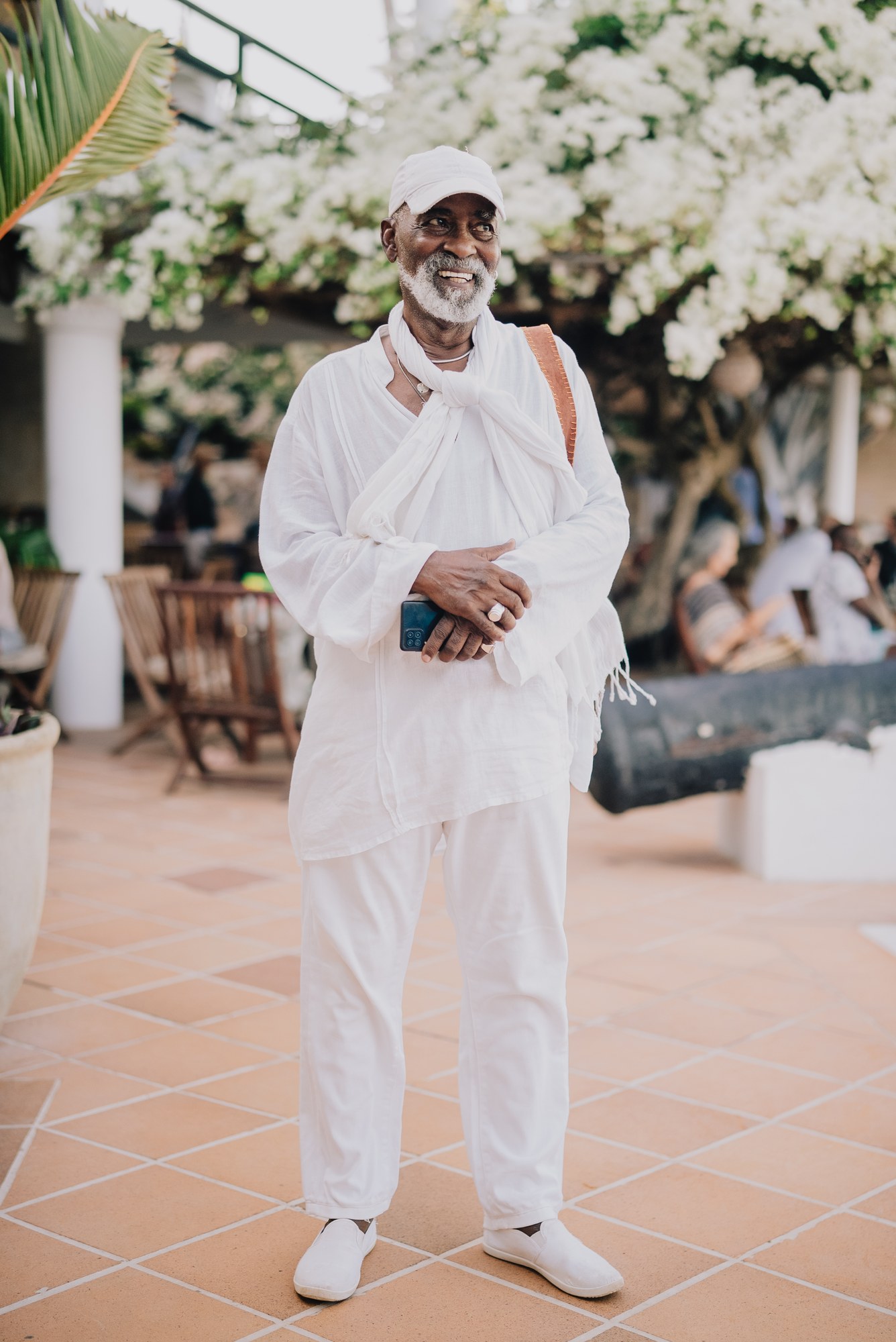 A portrait beneath the bougainvillea
